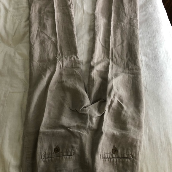 Cream linen trousers. - Picture 1 of 2
